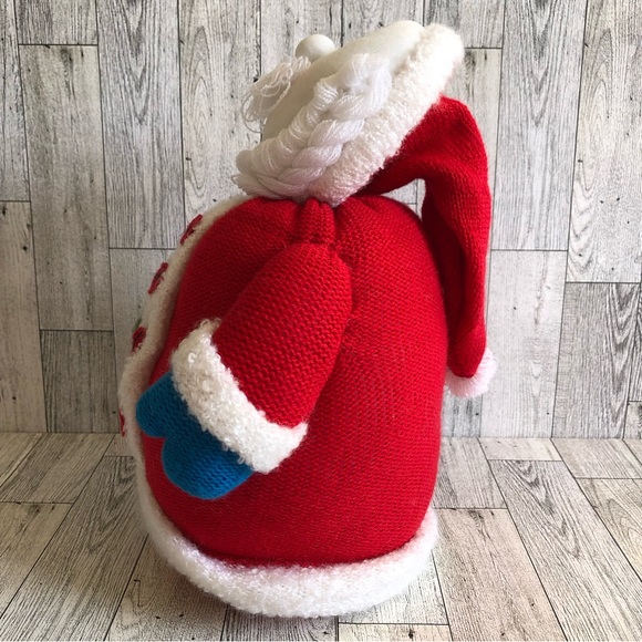 Home Trends Decorations Holiday Sweater Knit Weighed Santa 12'' - Picture 3 of 11